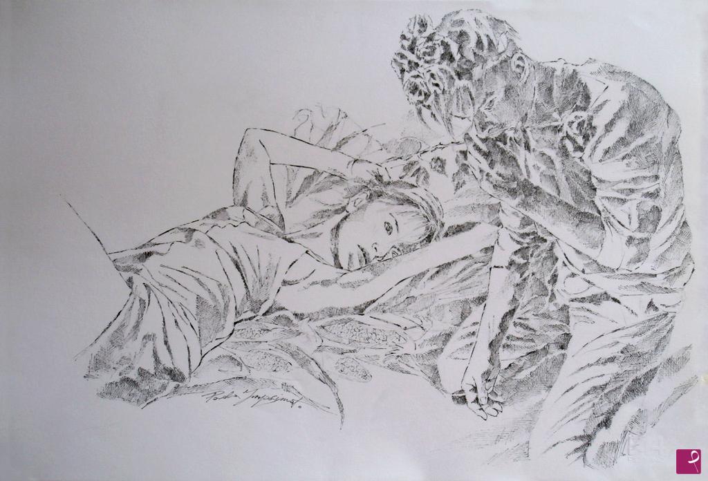 quadri in vendita online - IL FILO ROSSO DELLA POESIA  -  THE RED THREAD OF POETRY