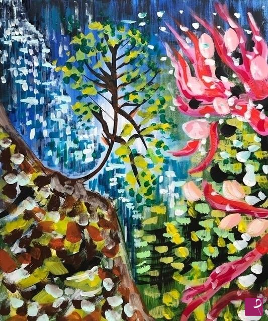 quadri in vendita online - Il fiore e l'albero