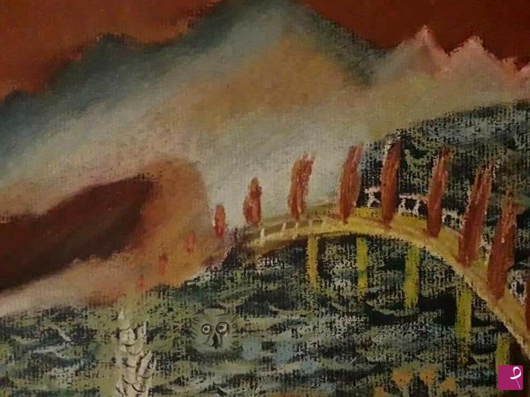 quadri in vendita online - Il fiume al mondo dei morti 