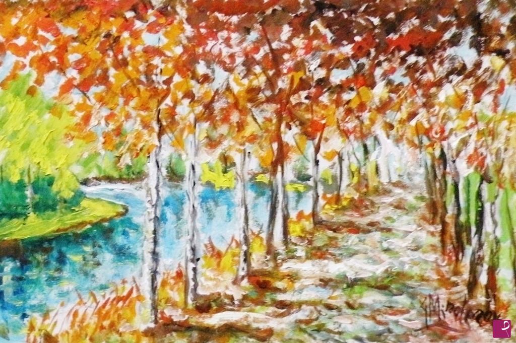 quadri in vendita online - IL FIUME IN AUTUNNO 