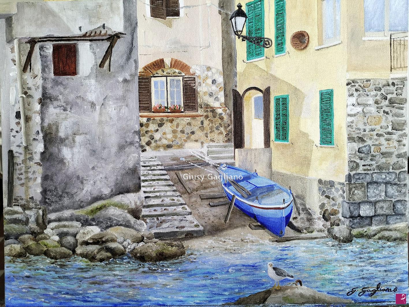 quadri in vendita online - "Il gabbiano" (Chianalea di Scilla)