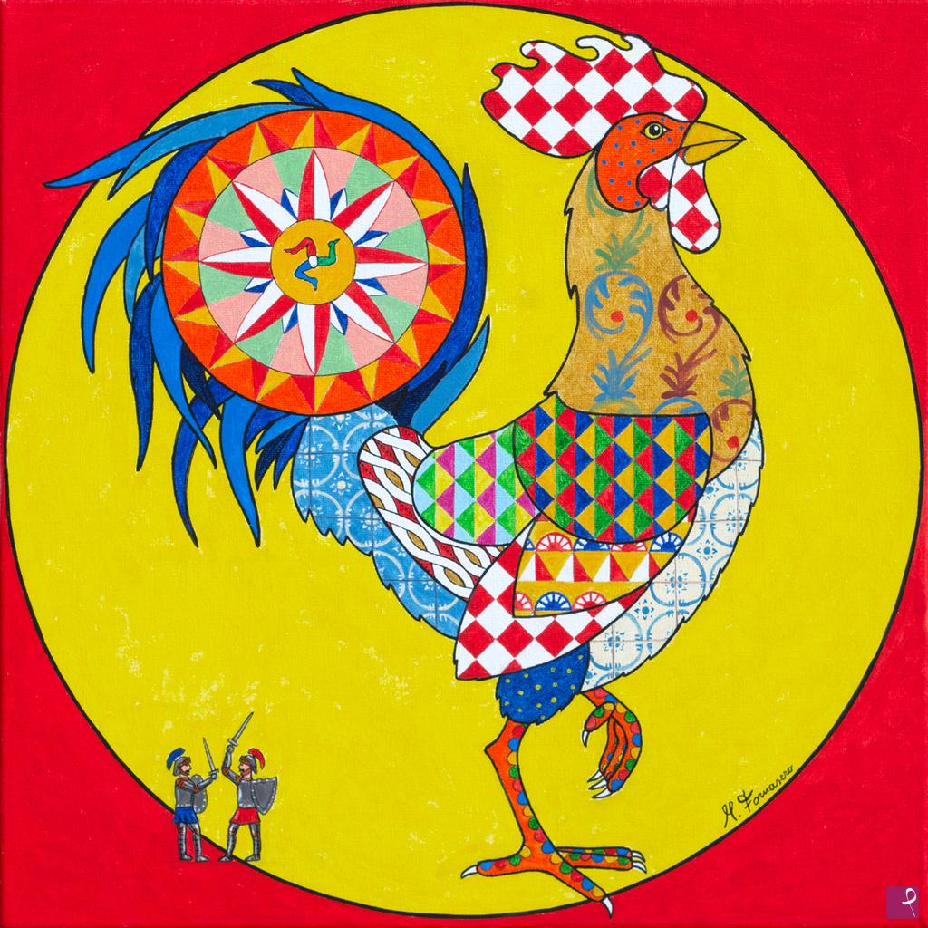 quadri in vendita online - Il gallo siciliano