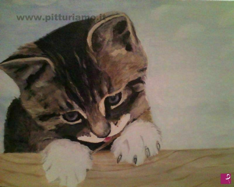 quadri in vendita online - Il gattino