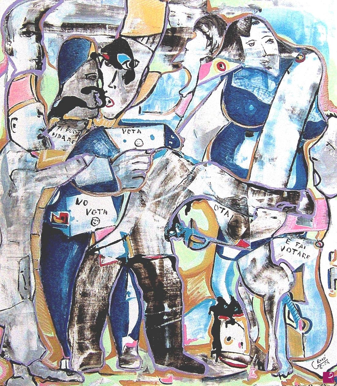quadri in vendita online - Il gatto con gli stivali   110x 130 cm su tavola