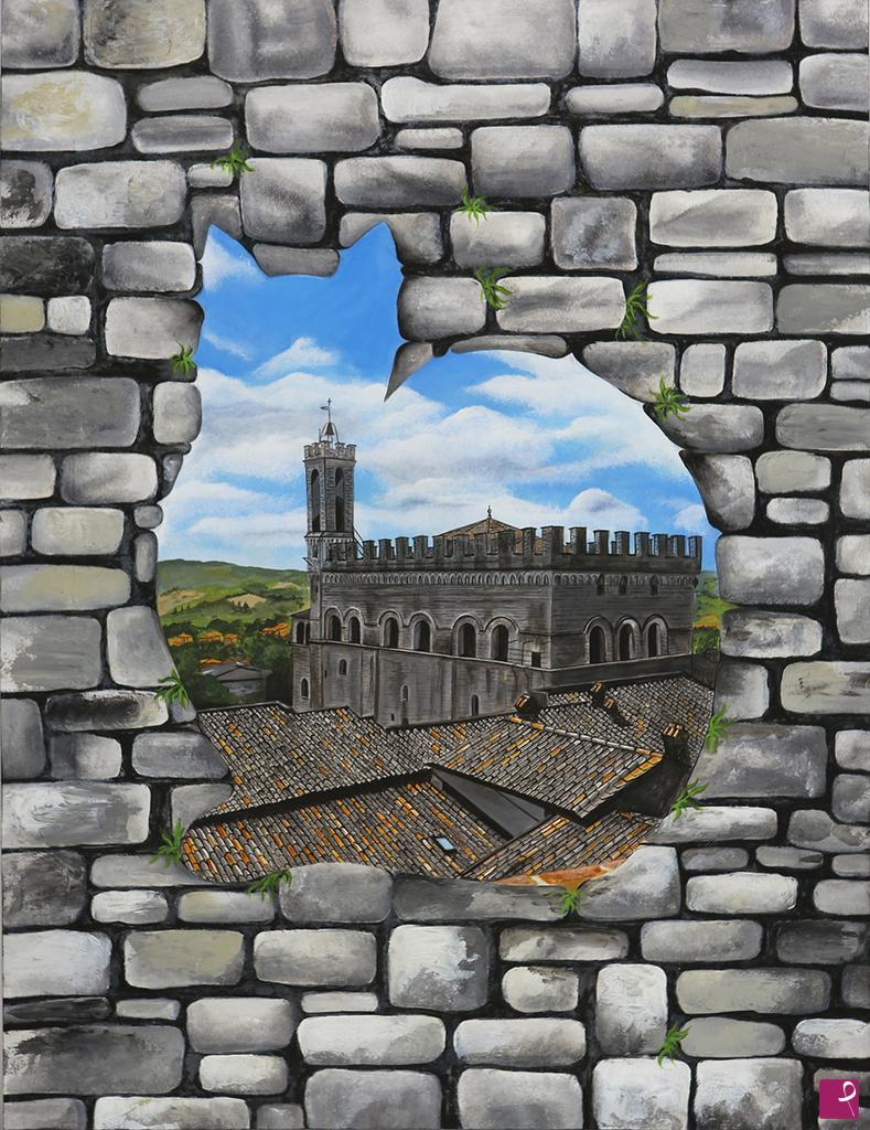 quadri in vendita online - IL GATTO DI GUBBIO