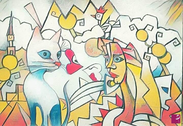 quadri in vendita online - Il gatto di Schrödinger è nel mio multiverso
