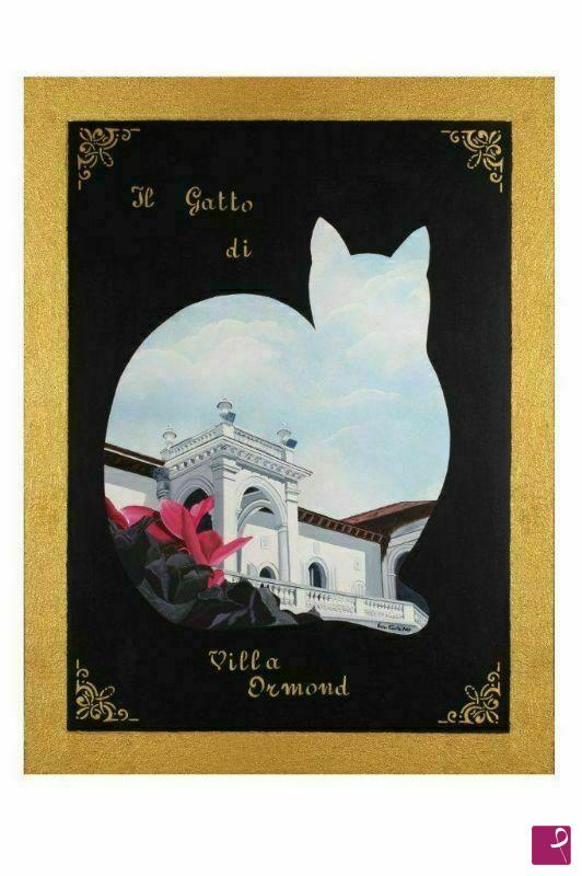 quadri in vendita online - IL  GATTO DI VILLA ORMOND