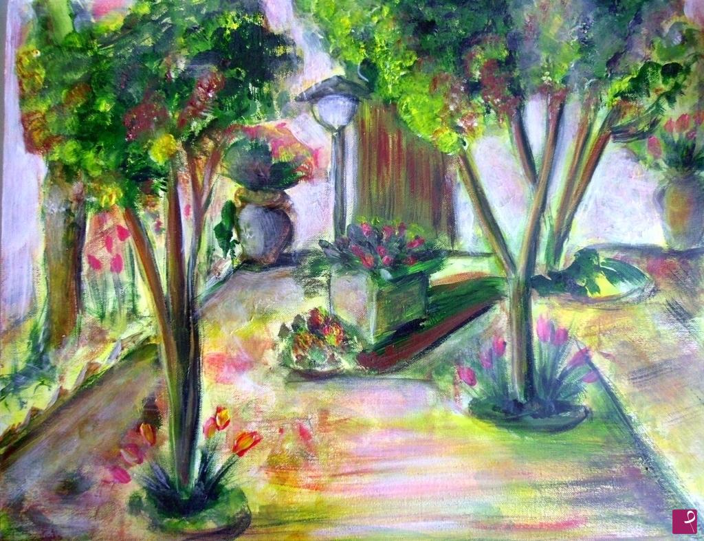 quadri in vendita online - "il giardino d'estate"