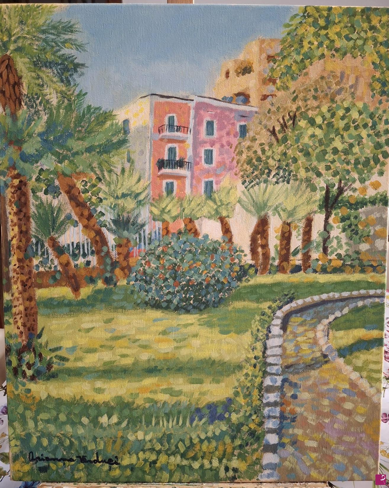 quadri in vendita online - Il giardino  di Villa Florio 