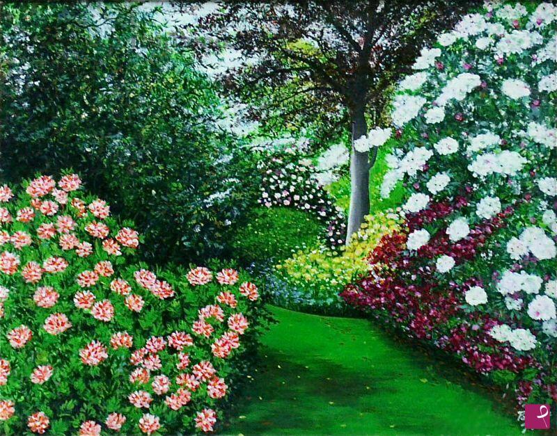 quadri in vendita online - Il giardino in fiore