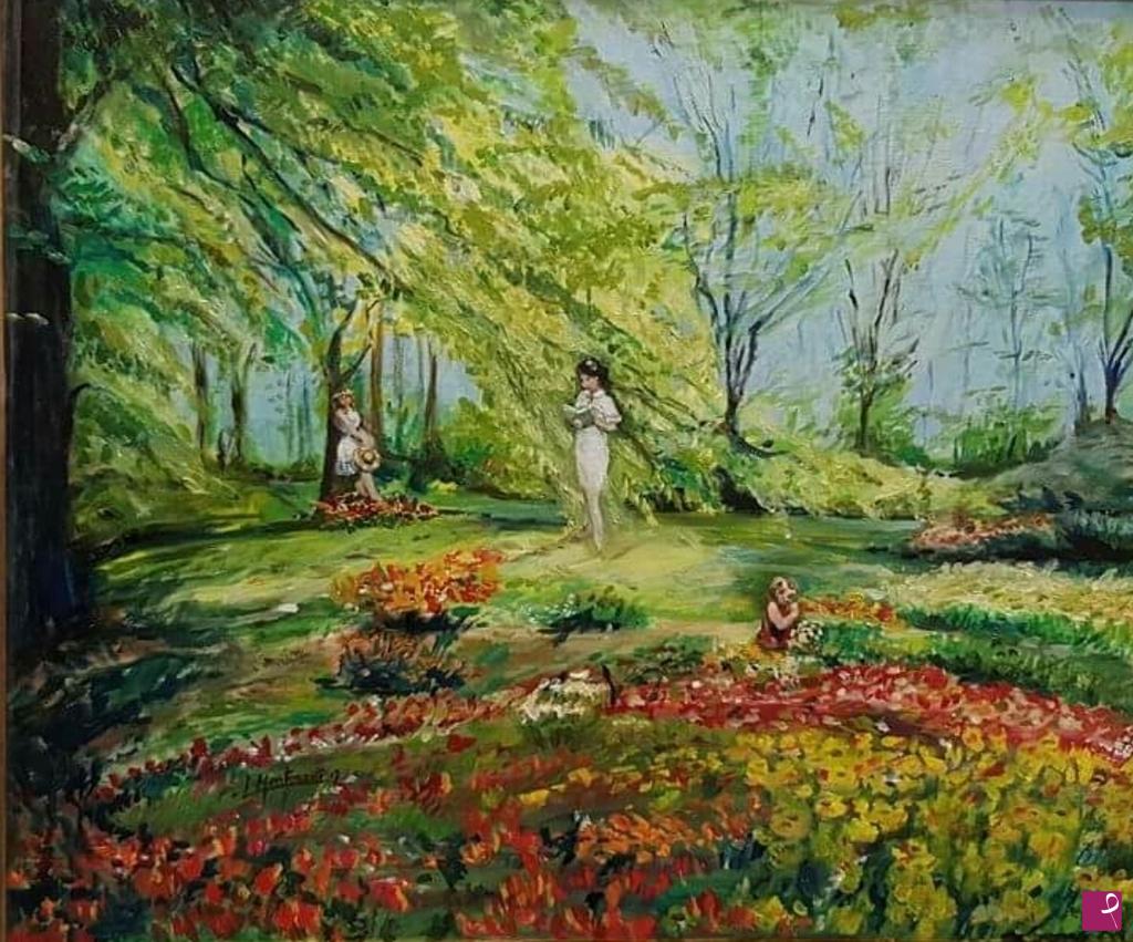 quadri in vendita online - Il giardino in Verbania
