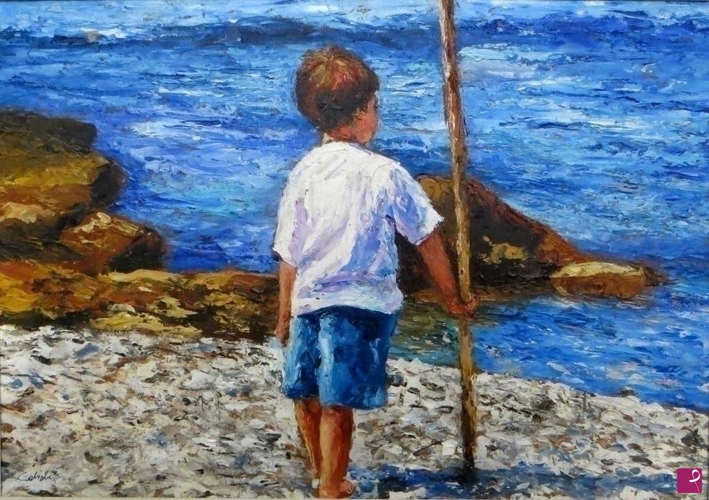 quadri in vendita online - Il guardiano del mare