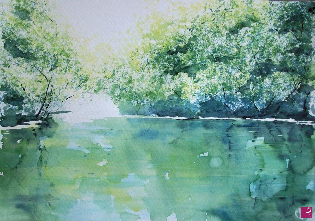quadri in vendita online - IL LAGO D'ESTATE