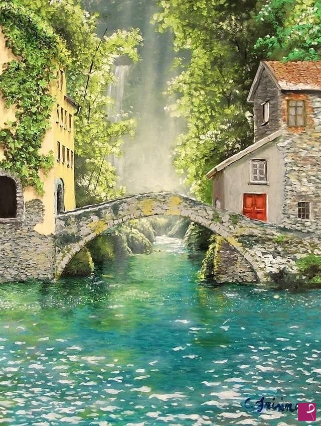 quadri in vendita online - Il lago incantato