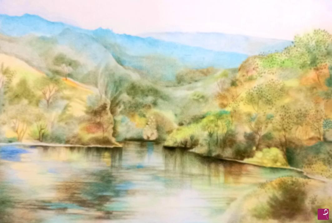 quadri in vendita online - Il lago magico