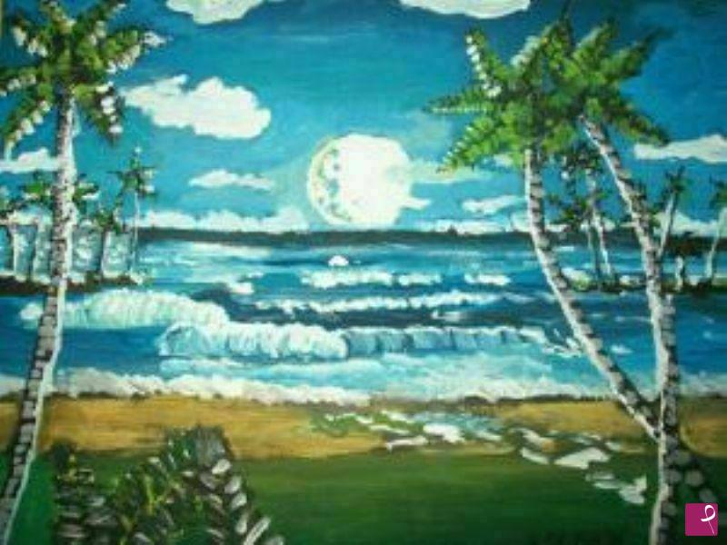 quadri in vendita online - il mare e la luna