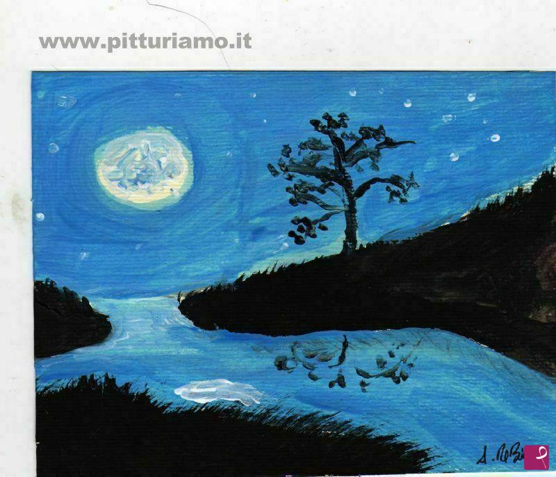 quadri in vendita online - il mare e la luna