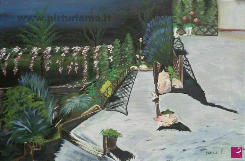 quadri in vendita online - Il mio giardino a giugno