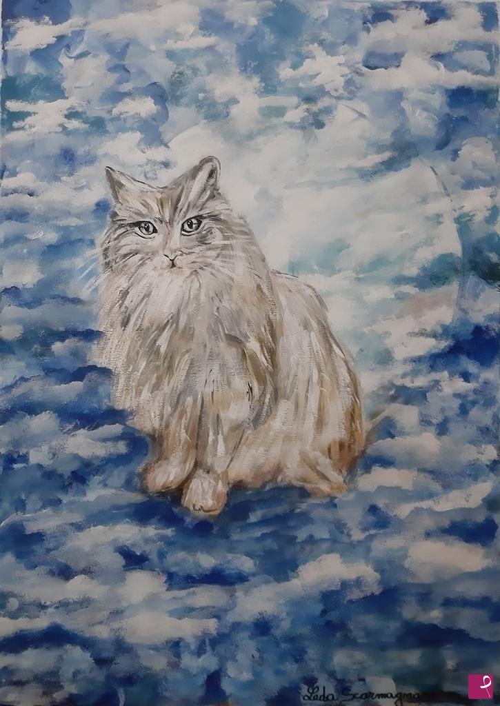 quadri in vendita online - Il mistero degli occhi del gatto 