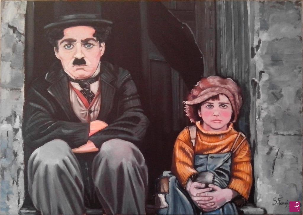 quadri in vendita online - Il monello "Charlie Chaplin"