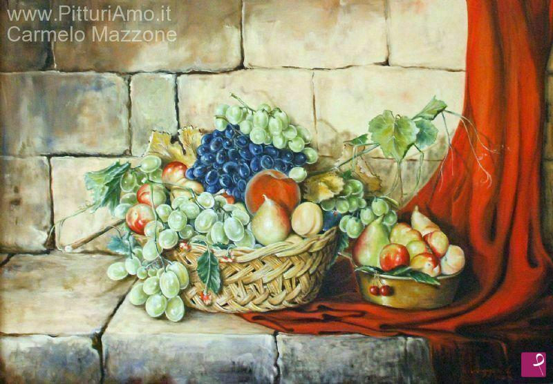 quadri in vendita online - Il muro e la frutta