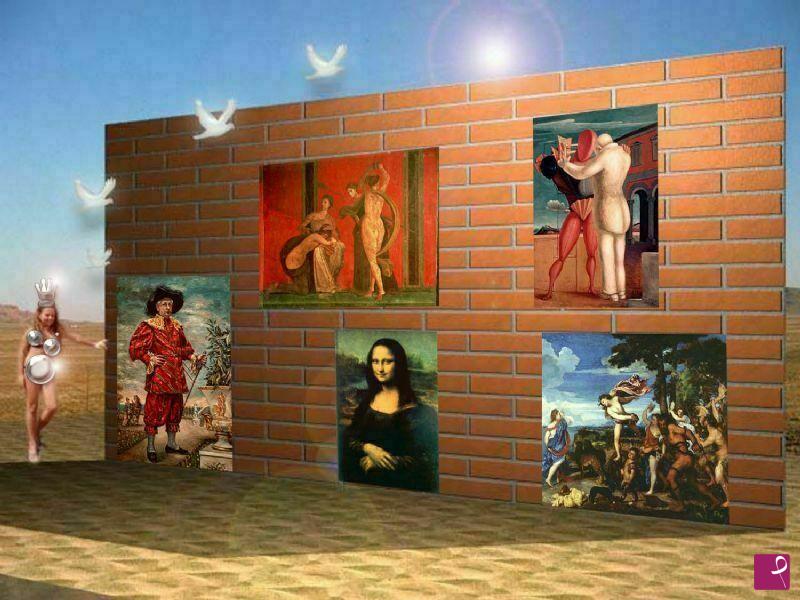 quadri in vendita online - Il muro nel deserto