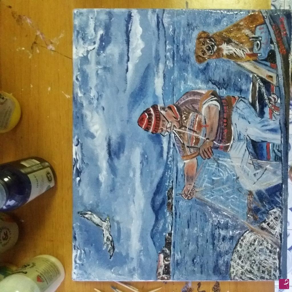 quadri in vendita online - Il pescatore
