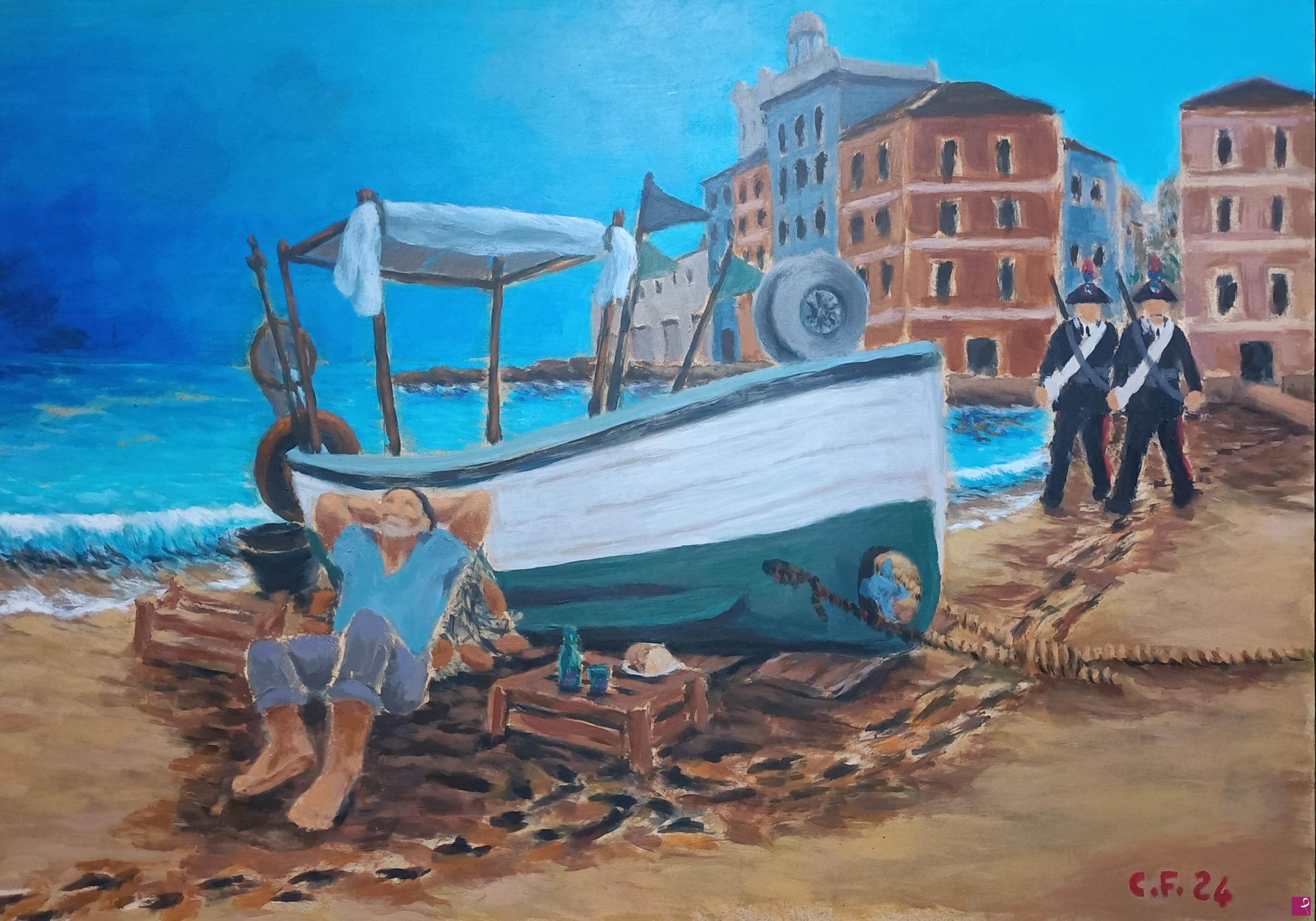 quadri in vendita online - Il pescatore