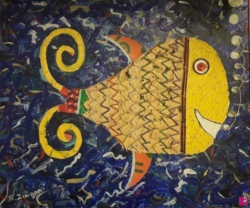 quadri in vendita online - il pesce giallo