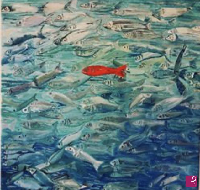 quadri in vendita online - Il pesce rosso