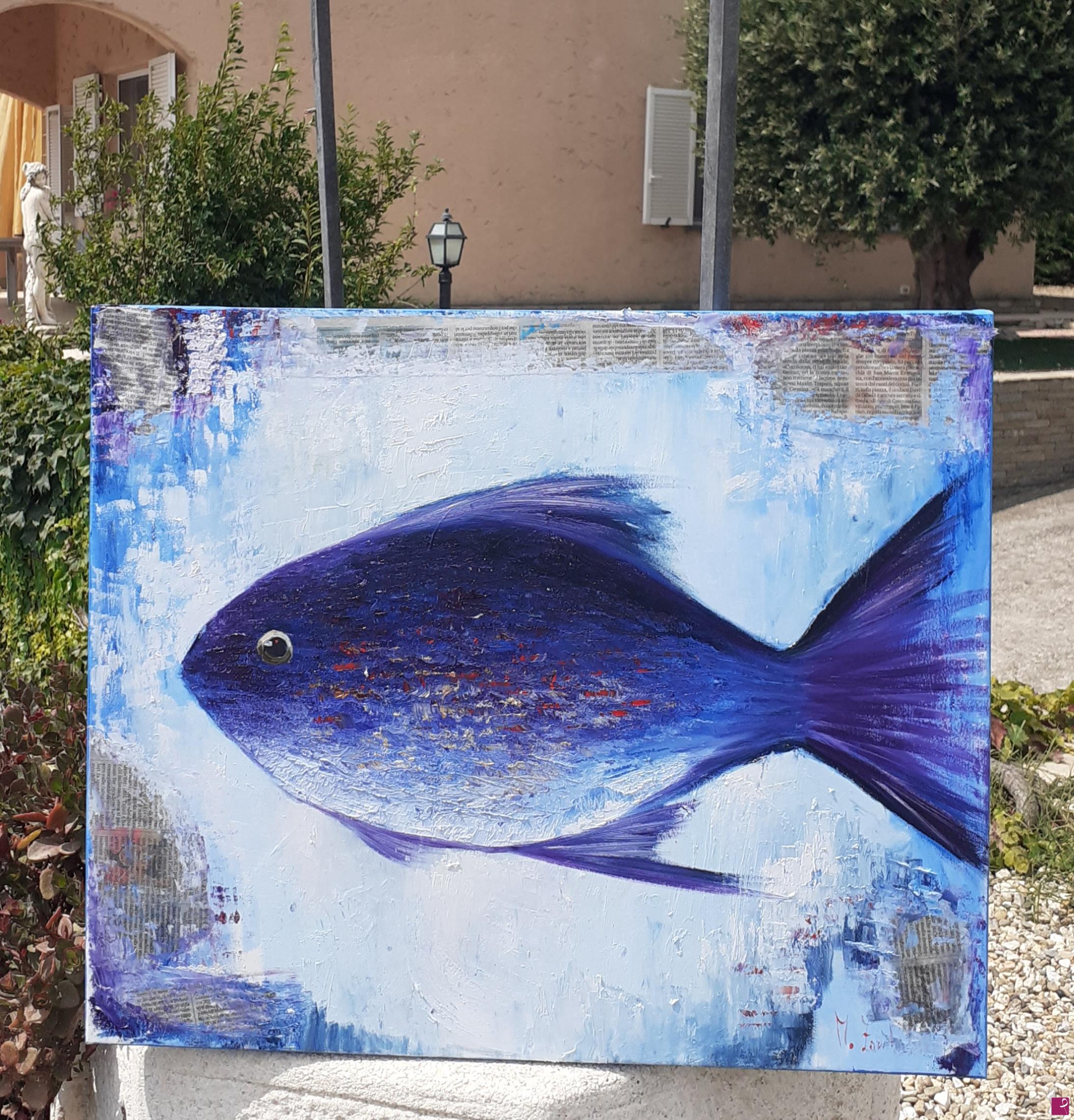 quadri in vendita online - Il pesce viola