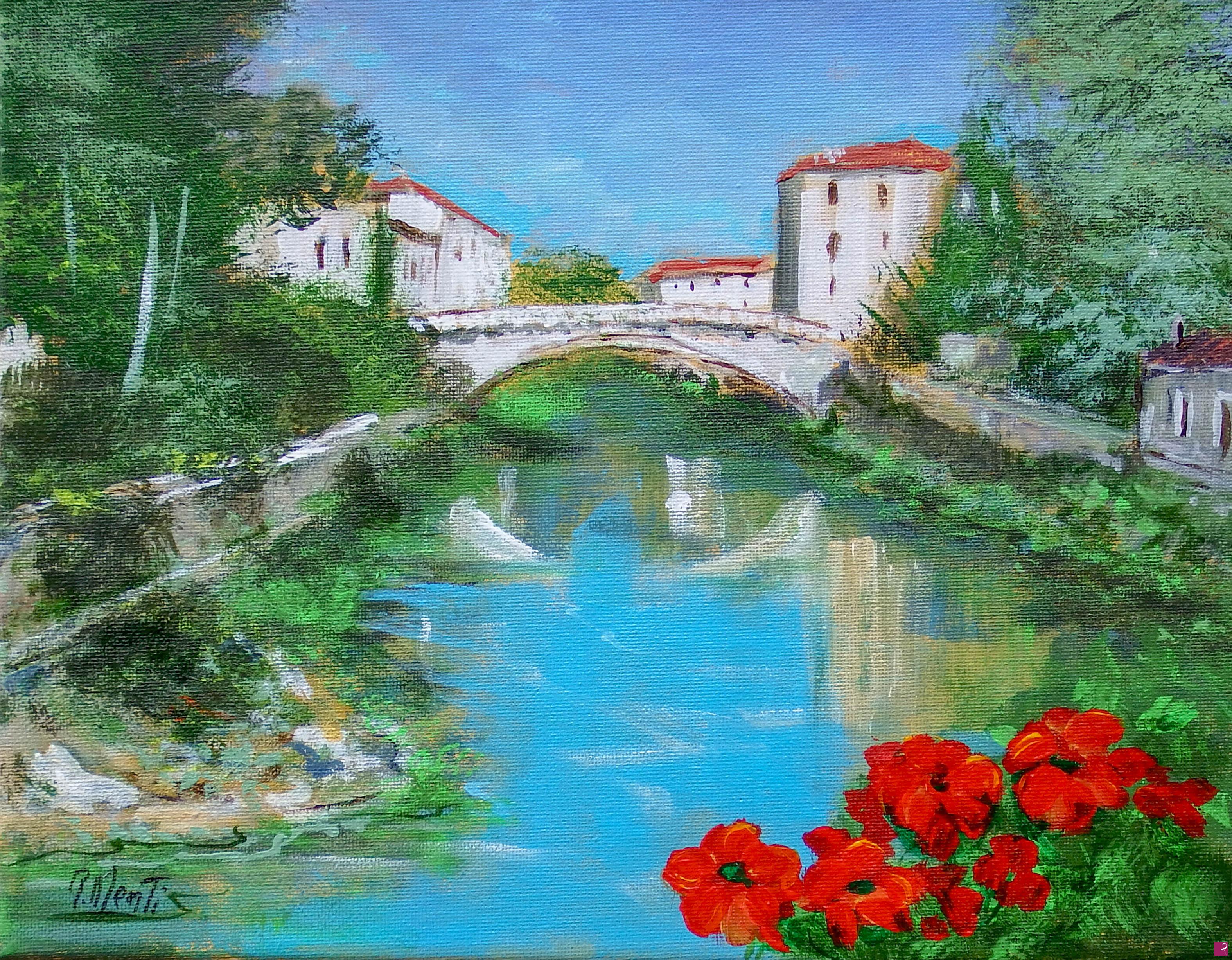 quadri in vendita online - Il Ponte San Michele: Luce e Riflessi nel Cuore di Vicenza