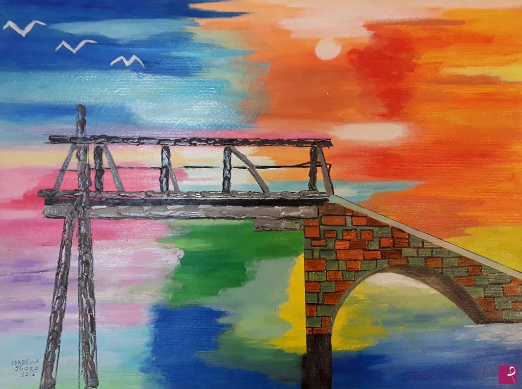 quadri in vendita online - Il ponte sospeso (The suspension bridge)