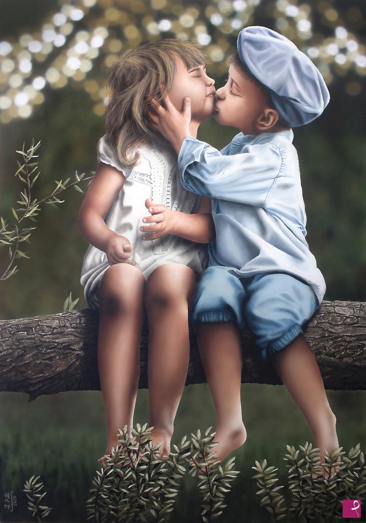 quadri in vendita online - Il primo bacio