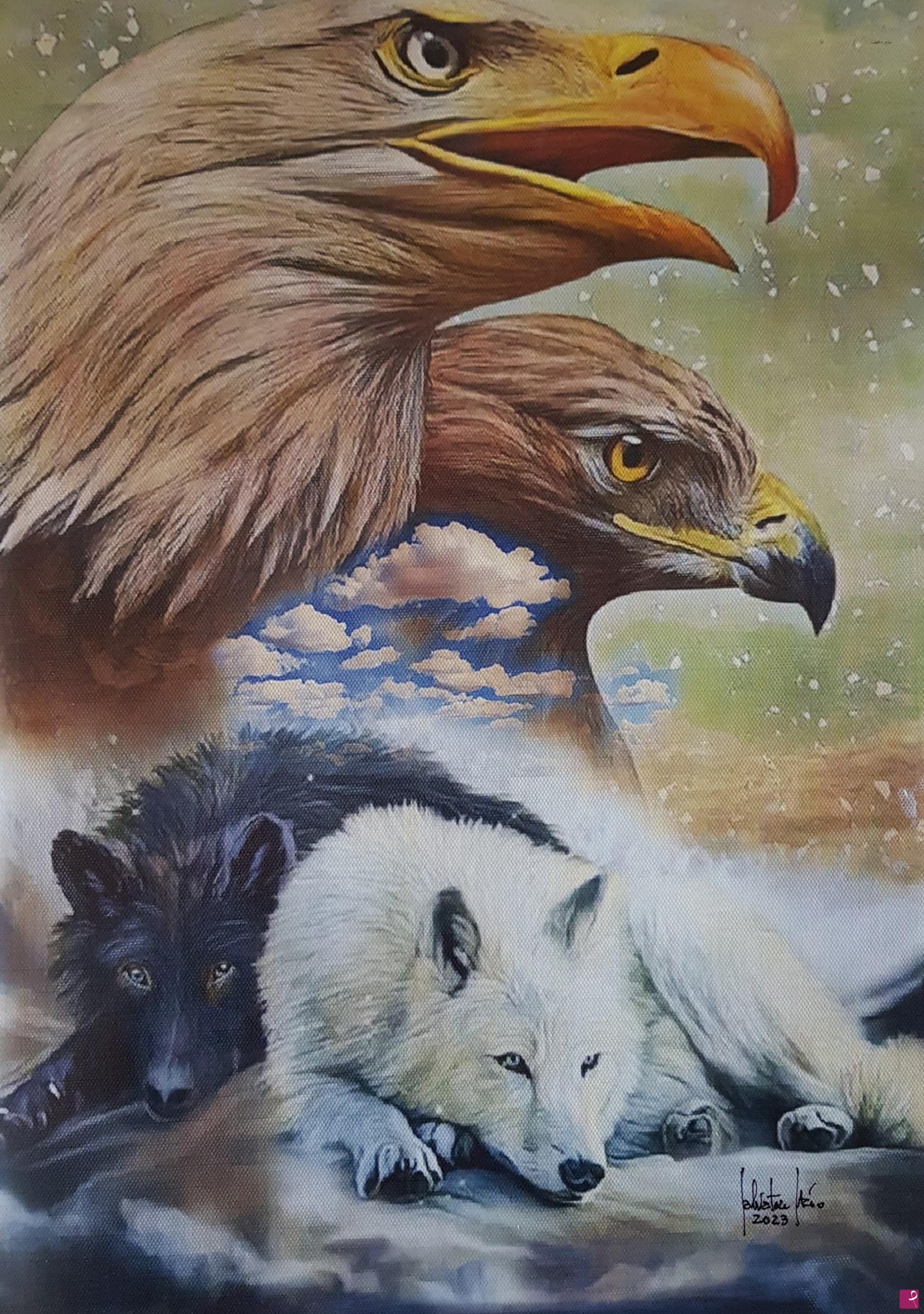 quadri in vendita online - IL RIPOSO DEI PREDATORI