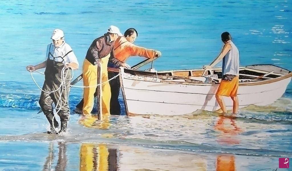 quadri in vendita online - Il ritorno dei pescatori 