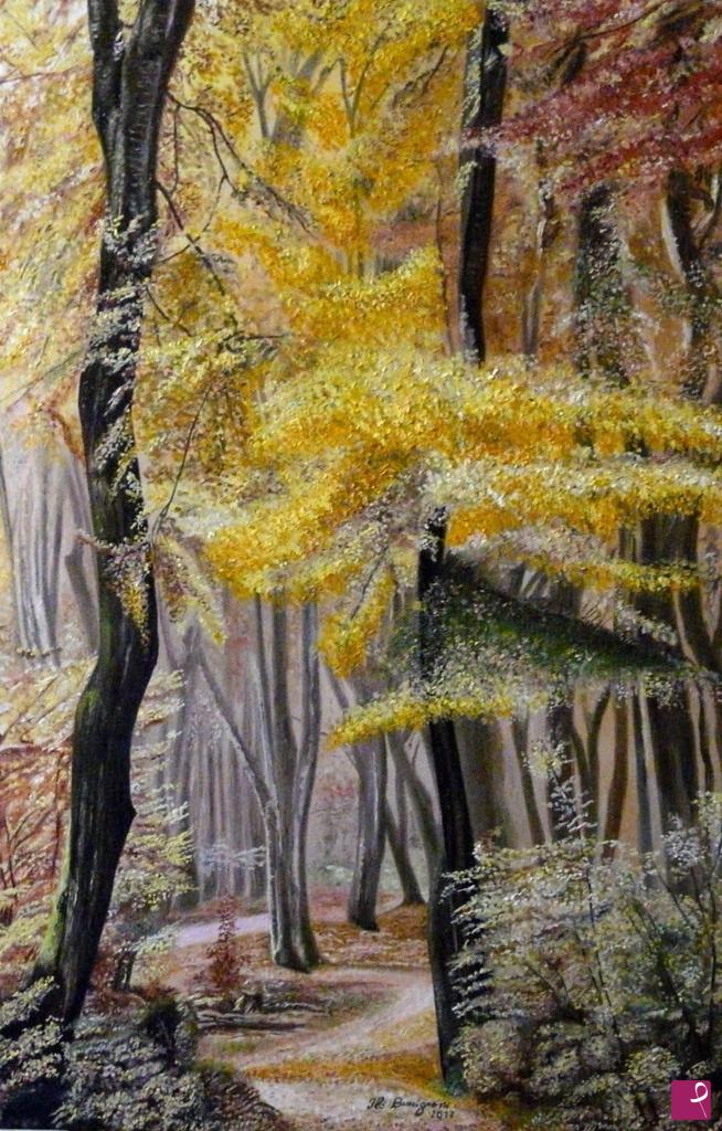 quadri in vendita online - il sentiero nel bosco