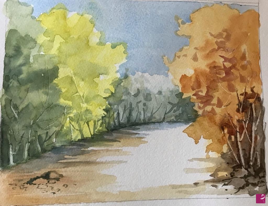 quadri in vendita online - Il sentiero nel bosco