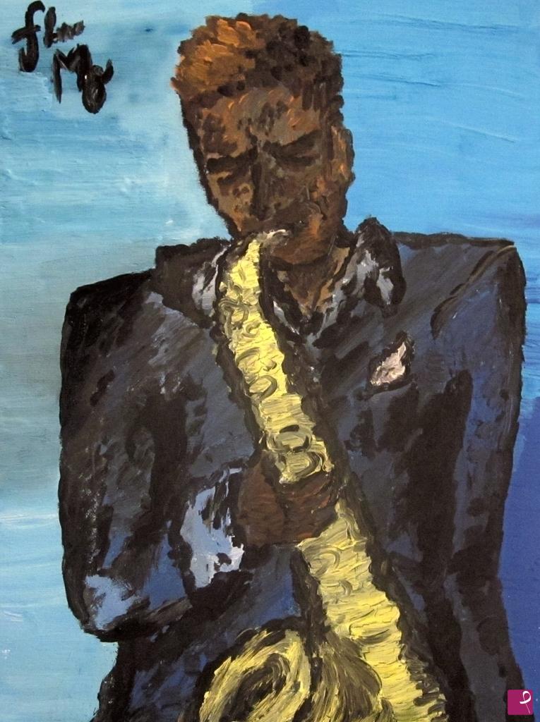 quadri in vendita online - Il suonatore di Jazz