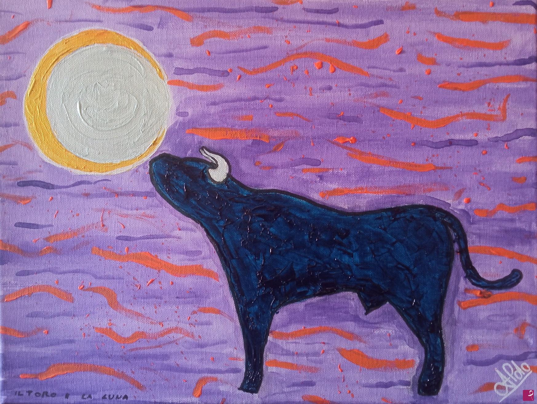 quadri in vendita online - Il toro e la luna