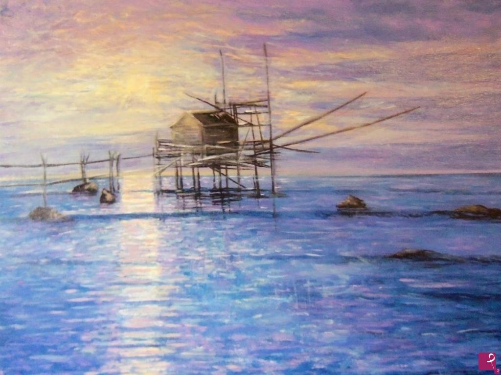 quadri in vendita online - Il trabocco, littoral chietino