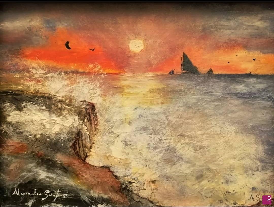 quadri in vendita online - Il tramonto 