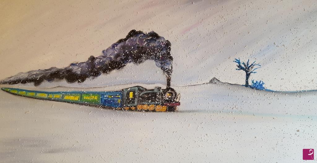 quadri in vendita online - Il treno della Siberia