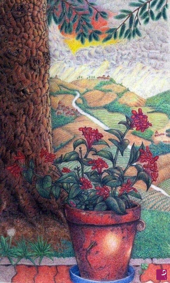 quadri in vendita online - Il vaso della nonna