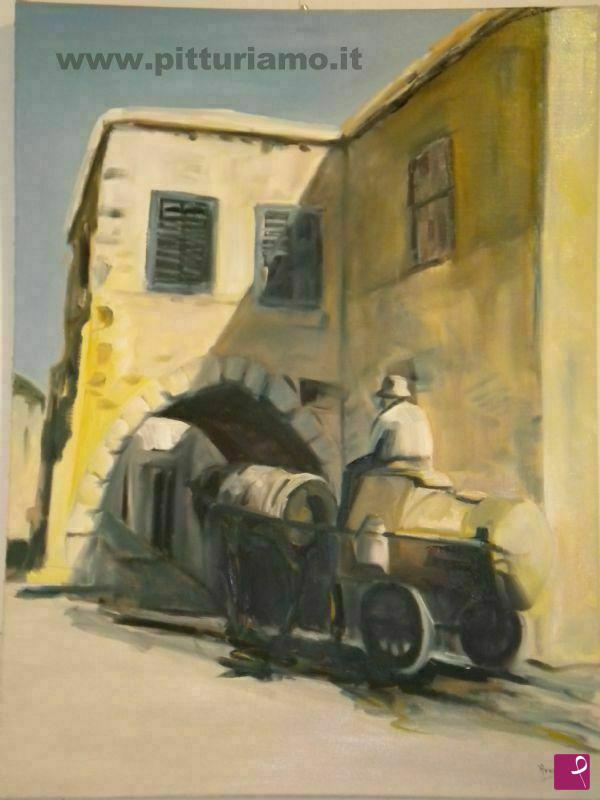 quadri in vendita online - IL VECCHIO VENDITORE DEL PETROL