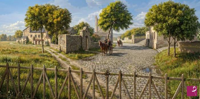 quadri in vendita online - Il  viale alberato