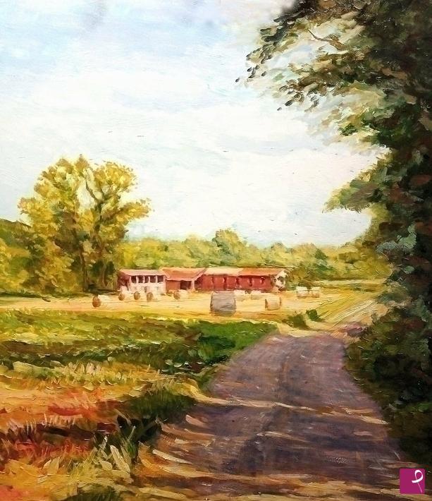 quadri in vendita online - Il viale della Cascina Sturella