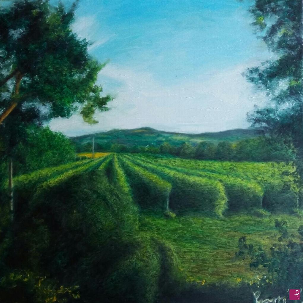 quadri in vendita online - IL VIGNETO SOTTO LA COLLINA