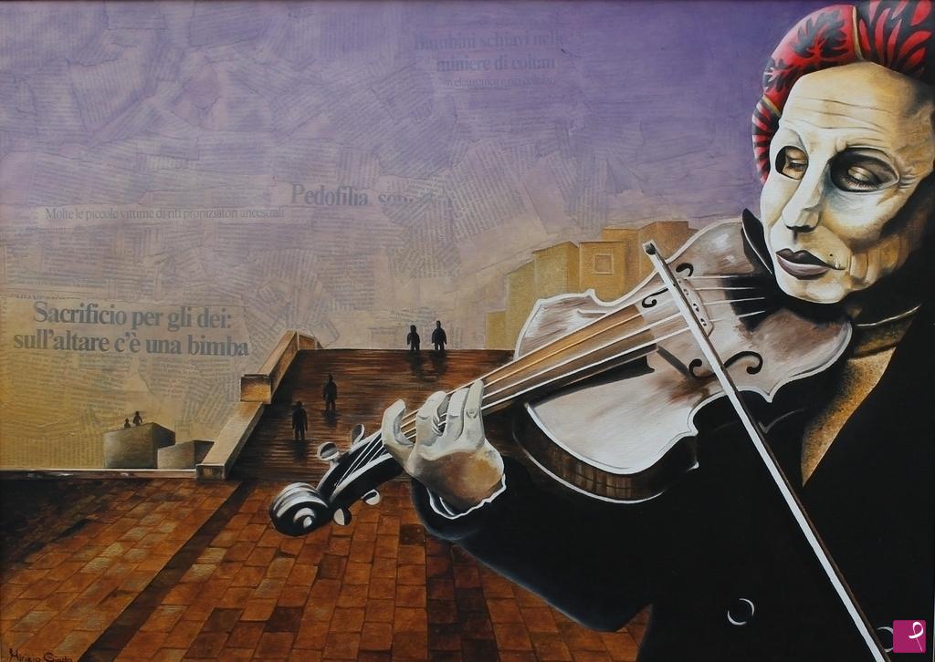 quadri in vendita online - IL VIOLINISTA