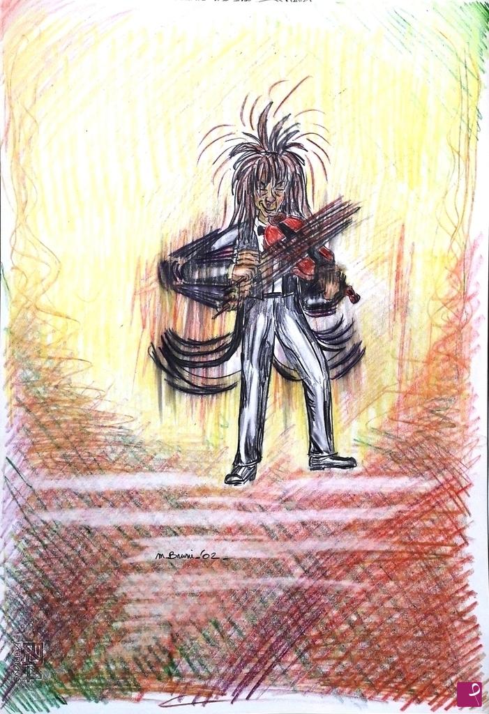 quadri in vendita online - Il violinista virtuoso